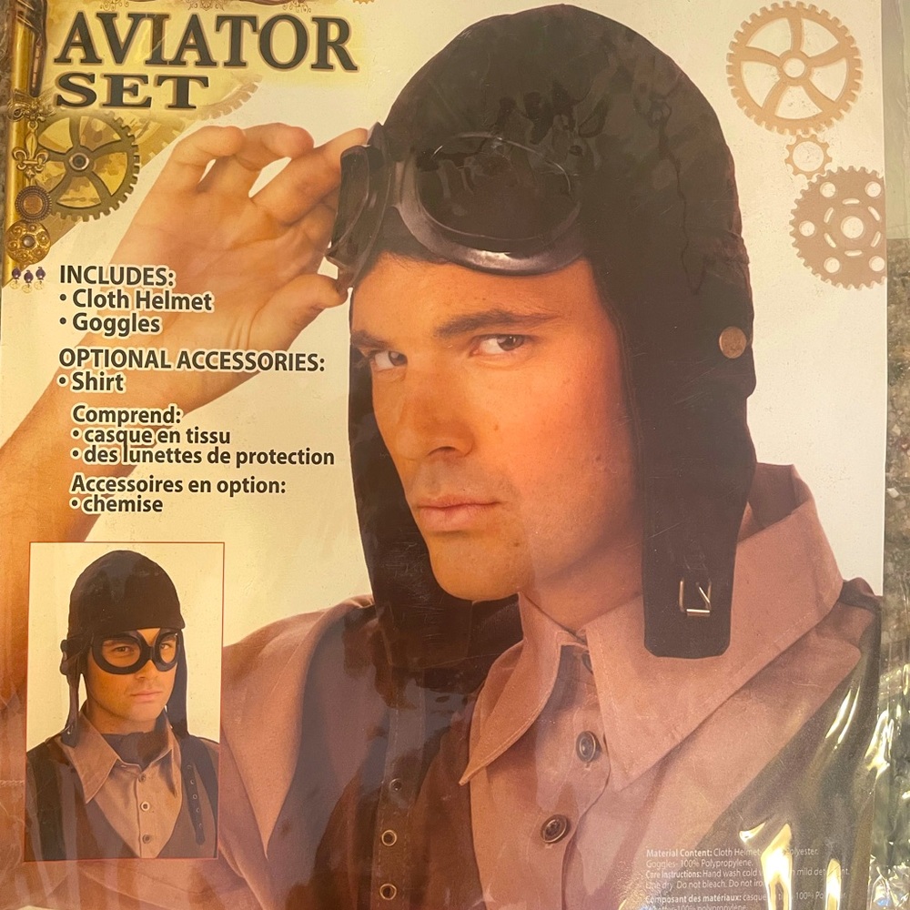 Aviator Helmet & Goggles